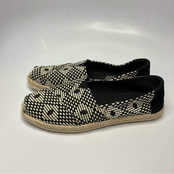 Toms espadrille alpargata slip on shoes Aztec western print size 6.5 - Picture 2 of 8